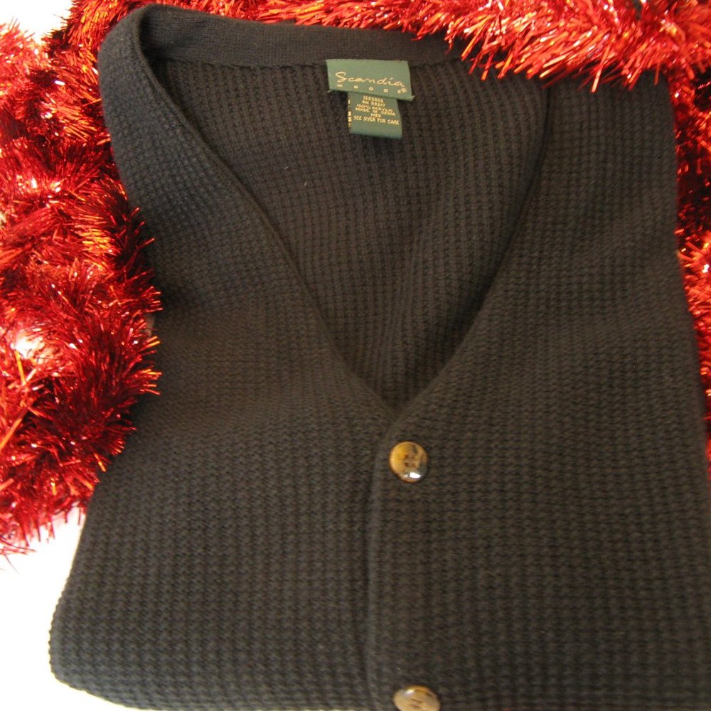 Men's Black Knit Sweater Vest